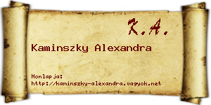 Kaminszky Alexandra névjegykártya
